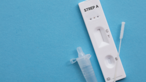 Strep A rapid test cassette and swab