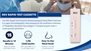 RSV rapid test cassette with instructions